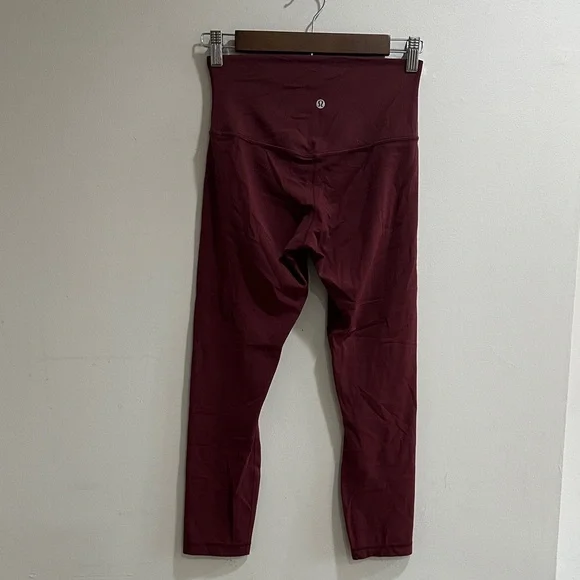 Lululemon Athletica Burgundy Leggings - Picture 3 of 9